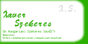 xaver szekeres business card